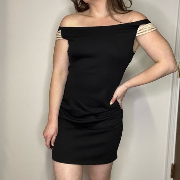 Rehab Boutique Rope Detail Backless Bodycon Dress New With Tags Size Large Black - Picture 13 of 13